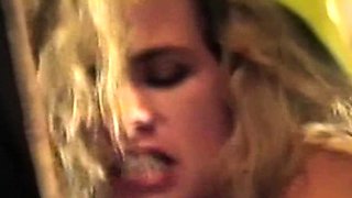 POV blowjob for big cock from blonde MILF