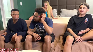 Naughty MILF Fucks Young Friend to Tease Her Stepson While Cuckold Husband Watches Cup Game