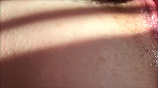 Gentle Kisses on My Pussy Made It Wet. Soft Sex and Female Orgasm Close-up