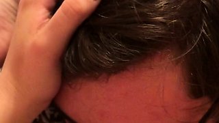 Amateur girlfriends licking in the kitchen