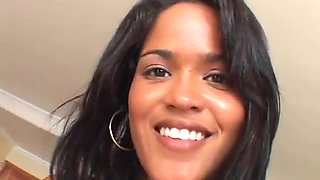 Young ebony with a great ass gets hard anal fuck on the veranda