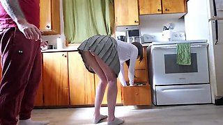 Stepdad Helps Stuck Stepdaughter - Massive Squirting Orgasm & Big Ass Doggy Style