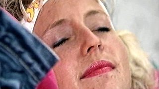 Hardcore double blonde blowjob