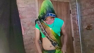 Sapna crossdresser in saree video