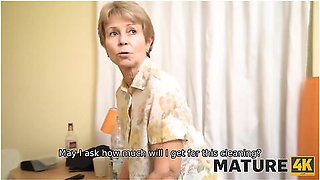 Mature Maid Dragged Into Sex With Handsome And Horny Client