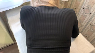 I met a neighbor on a public balcony and let him fuck me