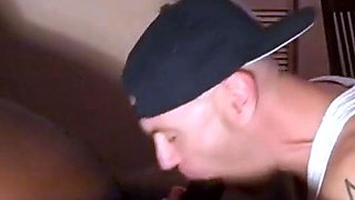 Twink Swallows Big Black Cock Load After Intense Blowjob