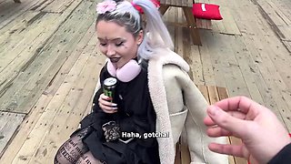 Flexible Alt E-girl Sucks for Energy Beverage and Takes Deep Anal Creampie in Insane Positions