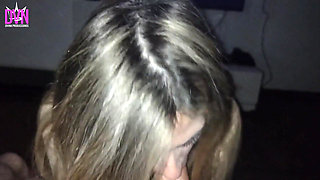 Girl Next Door Sucking Two Big Cocks of Her Friends