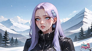 Snow Queen's Milk Spray Orgasm in Alpine Peaks