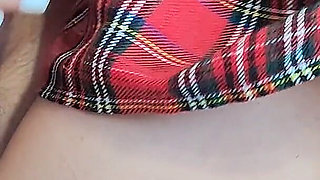 Plaid Skirt Seduction - Triple Load From My Hot Wife