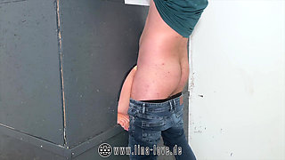 Mega Squirt in the Gloryhole! Fucked by the Stranger to the Creampie!