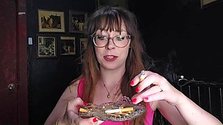 Ms. Thrope Smokes and the Smoking Mouth Dildo
