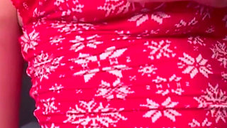 Sophie Rain in Red Lace Lingerie Strip Tease