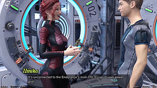 Stranded in Space - Holding Hands with Asian Scientist MILF