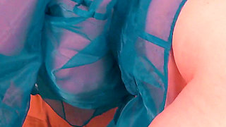 Big Ass Facesitting Handjob- Latina MILF Edges Skinny Guy& Makes Him Taste Cum, in Raincoat, Thigh-high Boots, Leather Glove