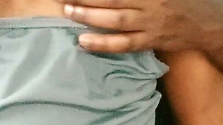 Home Alone with Stepsis Played with Her Tits and Ebony Pussy