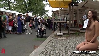 European Babe Public Bondage Intercourse