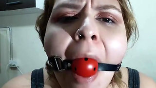 Ball Gagged and Drooling!