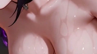 Ai Anime a Beautiful and Sexy Woman Sucks Cock, Has a Ride, Doggy Style. Blowjob Cum