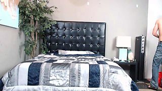 Sweet brunette pussy massage hidden cam