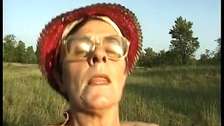 Watch This German Granny Get Fucked in Outdoor Session