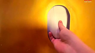 Taboo Stepdaddy At The Gloryhole: Fat Stiff Squirts Twice Thickly On The Cookie - Stepson Licks It All Up!