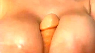 Monster Tits Brunette Alexa Pearl - Solo with Dildo Toy - Lingerie