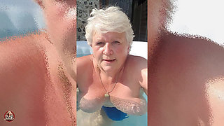 Lesbian Hot Tub Tit Fest!