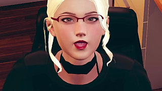 Boss Fucking Secretary After Partners Left the Office