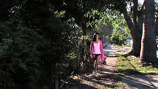 Amateur brunette doggystyle fucks a big cock