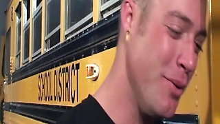 Mature Brunette MILF Fucked Hard on College Bus