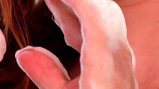 18 Year Old Redhead Gets Sensual in a Bubble Bath