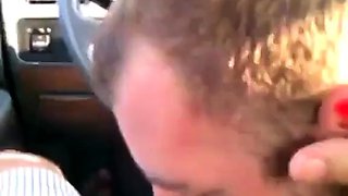 Big Cock Blowjob in a Car on a Rooftop Parking Garage