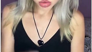 Blonde lights up with a filter, exuding sensuality
