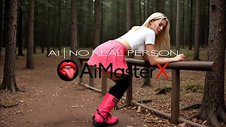 A Teenage Female Cheats on her Bf Doggie-style and loves it when a Unusual Stud with Massive Sausage Jizz in her muff - Ai Generated