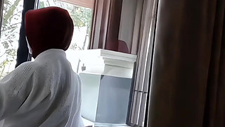 Hijab Nude in Swimming Pool