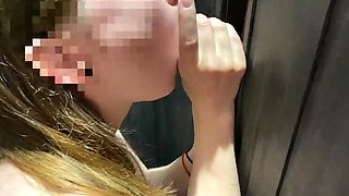 Amateur Housewife Tries Gloryhole - Cum in Mouth with European Wife