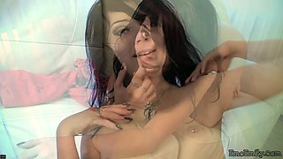 Emo Emily with Natural Tits and Solo Fingering