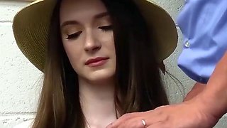 Rough Point of view of petite baps in a blue whip top