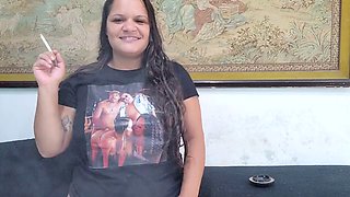 Performing Fetish by Smoking and Cumming