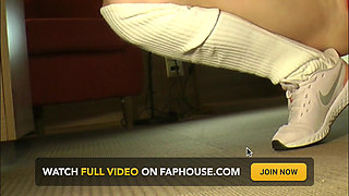 Fit big natural tits hot yoga teacher goes wild and sexy at home does sports show boobs and pussy