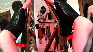 Rubber Butt Boy's Milking Day Strapon