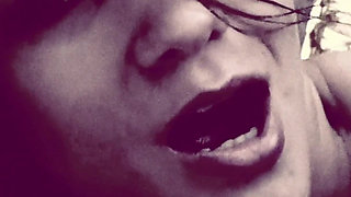 A Fat Mature Lady Sucking for Cum