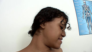 Brunette Babe in Erotic Fetish Play with Measurements and Suction