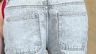 Jeans Down Ass Cheeks Tease