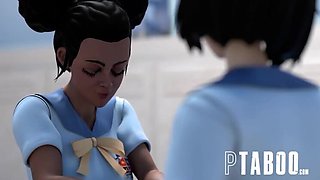 Lesbian Hentai Sex School Episode 8 - Penny's Break with April O'Neil and Kira Noir