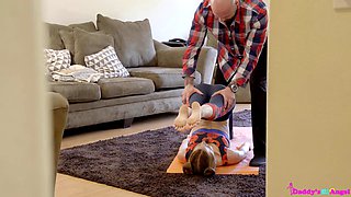 Pepper Harts Yoga Session with Daddy