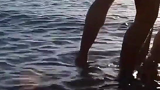 Romantic Sex at a Public Beach