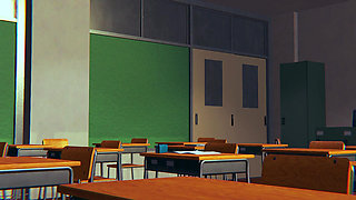 Japanese schoolgirls in the classroom sharing boyfriend +18 - 3d full animation